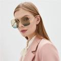 Gucci Accessories | Gucci Authentic Women’s Geometric Sunglasses With Original Case & Bag | Color: Gold/Gray | Size: Os