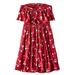 American Eagle Outfitters Dresses | American Eagle Strapless Red Floral Mini Sundress Xs | Color: Red | Size: Xs