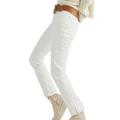 Free People Jeans | Free People Lydia Embossed Slim Straight Leg Jeans In Pearl | Color: Cream | Size: 29
