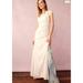 Free People Dresses | Free People Gala Ruched Maxi Dress Light Pink Boho Ethereal | Color: Pink/White | Size: Xs