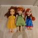 Disney Toys | Disney Dolls Lot Of 3 Including Anna Frozen 12" Doll | Color: Red/White | Size: Osbb