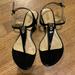 Michael Kors Shoes | Michael Kors Black Patent Sandals With Gold Padlock Logo Sz 6.5 | Color: Black/Gold | Size: 6.5