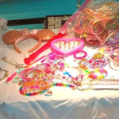 Disney Accessories | A Large Box Filled With Children's Toys, Jewelry, Watches And Accessories | Color: Pink/Purple | Size: Osg