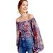 Anthropologie Tops | Anthropologie Rouen Floral Printed Top | Color: Pink/Purple | Size: S
