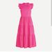 J. Crew Dresses | J Crew Tiered Ruffle-Sleeve Poplin Dress | Color: Pink | Size: Xxsp