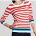 Lilly Pulitzer Sweaters | Lilly Pulitzer Lightweight Scoop Neck Striped Sweater | Color: Red/White | Size: M