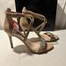 Nine West Shoes | Nine West Nude Color Leather 3”High Heels Rhinestones Across Front Various Sizes | Color: Tan | Size: Various