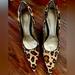 Nine West Shoes | Nine West Sz 8 Genuine, Calf Leather Leopard Print, Pointy Toe Heel | Color: Tan | Size: 8