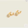 J. Crew Jewelry | J. Crew Pave Ball Huggie Hoop Earrings | Color: Gold/White | Size: Os