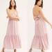 Free People Dresses | Free People Audrey Stripe Halter Maxi Dress Pink & White Size Xs | Color: Pink/White | Size: Xs