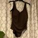 Michael Kors Swim | Michael Kors Nwt Brown Side Studded Bathing Suit Sz 22w | Color: Brown | Size: 22w