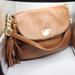 Michael Kors Bags | Michael Kors Bedford Tassel Pebbled Leather Shoulder Bag Tan | Color: Gold/Tan | Size: Os