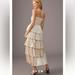 Anthropologie Dresses | Anthropologie Endless Rose Midi Cream Satin Bridal Dress Size M | Color: Cream | Size: M