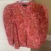 J. Crew Tops | J. Crew Womens Paisley Puff Sleeve Floral, Long Sleeve Blouse, Pink/Red, M | Color: Pink/Red | Size: M