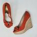 Michael Kors Shoes | Michael Kors Meg Espadrille Suede Edges Size 7 | Color: Red/Tan | Size: 7