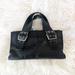 Anthropologie Bags | Black Leather Silver Buckle Bag / Leather Shoulder Bag | Color: Black | Size: Os