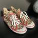 Coach Shoes | Coach Tennis Shoes, Worn But Still Cute And Useful, Size 9. Spots In Last Pics. | Color: Red/Tan | Size: 9