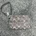 Coach Bags | Coach Logo Grey Silver Wristlet | Color: Gray/Silver | Size: Os