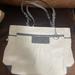 Coach Bags | Coach F14673 White/Gray Leather East West Gallery Pleated Tote Shoulder Handbag | Color: White | Size: Os