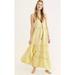 Free People Dresses | Free People Beach Club Maxi Dress Yellow White Women's Size Small | Color: White/Yellow | Size: S