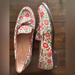 J. Crew Shoes | J. Crew | Floral Classic Tab Loafers | Color: Green/Red | Size: 6