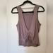 Lululemon Athletica Tops | Lululemon Open Back Crop Tank, Size 4 In Dusk Gray | Color: Gray/Silver | Size: 4