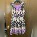 Jessica Simpson Dresses | Jessica Simpson Patterned Party Dress | Color: Black/Purple | Size: 10