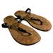 Michael Kors Shoes | Michael Kors Gold Hardware Vegan Navy Rubber Cork Footbed Flip Flops Sandals 7 | Color: Blue/Brown | Size: 7