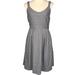 Anthropologie Dresses | Anthropologie Postmark Rolo Crossback Cutout Dress Xs | Color: Cream/Gray | Size: Xs