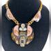 J. Crew Jewelry | J.Crew Collection Pink Rhinestone And Tortoise Statement Necklace | Color: Gold/Pink | Size: Os