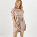 American Eagle Outfitters Dresses | American Eagle Brown Stripe Baby Doll Dress | Color: Brown/Cream | Size: S