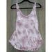 American Eagle Outfitters Tops | American Eagle Tank Top Womens Medium Pink Tie Dye Sleeveless V Neck Soft Knit | Color: Pink | Size: M