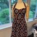 Anthropologie Dresses | Anthropologies Edme & Esyllte Primula Embroidered Floral Black Halter Dress Euc | Color: Black/Purple | Size: 8