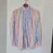 J. Crew Tops | J. Crew Women's White Blue Pink Yellow Green Striped Button Down Top, 00 | Color: Blue/White | Size: 00