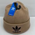 Adidas Accessories | Adidas, Unisex Beanie Beige Color, Black Embroidered Logo, Warm And Comfortable | Color: Black/Tan | Size: Os