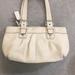 Coach Bags | Coach Large Satchel Leather Creme Purse | Color: Cream | Size: 18 1/2 X 9 In