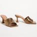 Anthropologie Shoes | Anthropologie Vicenza Metallic Mules Heels Shoes Gold Size 40eu 9us Nwt | Color: Gold/Tan | Size: 9