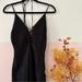 Zara Dresses | Black Zara Satin Tie Midi Dress | Color: Black | Size: M