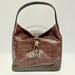 Dooney & Bourke Bags | Dooney And Bourke Belvedere Croc Embossed Large Brown Leather Bag | Color: Brown | Size: Os