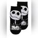 Disney Accessories | 2 Pairs Disney’s Tim Burton Nightmare Before Christmas No-Show Black Socks | Color: Black/White | Size: Os