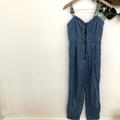 Anthropologie Pants & Jumpsuits | Anthropologie Pilcro And The Letterpress Denim Zip-Front Jumpsuit Romper Size 2 | Color: Blue | Size: 2