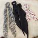 Anthropologie Accessories | Anthropologie Kachel Pony Tail Hair Scarf 3 Piece Set | Color: Black/White | Size: Os