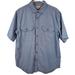 Carhartt Shirts | Carhartt Chambray Button Down Shirt Size L Mens Cotton Short Sleeve Workwear | Color: Blue | Size: L