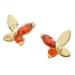 Kate Spade Jewelry | Kate Spade Gold Social Butterfly Red Crystal Wings Earrings | Color: Gold/Red | Size: Os