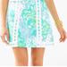 Lilly Pulitzer Skirts | Lilly Pulitzer Pansy Skort In Lagoon Green Wave Rider, Size 6 | Color: Blue/Green | Size: 6