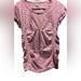 Athleta Tops | Athleta Workout T-Shirt Ruching. Size Med. Pink/Purple Color. Gently Used. | Color: Pink/Purple | Size: M