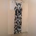 Athleta Dresses | Beautiful Resort Wear Silk Midi Dress Athleta Built In Bra, Blk/Wh Ikat Pattern | Color: Black | Size: Xs