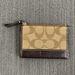 Coach Bags | Coach Keychain Wallet Small Beige Brown Canvas Leather Signature Card Case | Color: Brown/Tan | Size: Os