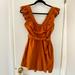 Free People Dresses | Free People Ruffle Collar Mini Dress | Color: Orange | Size: S