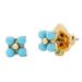 Kate Spade Jewelry | Kate Spade Turquoise Myosotis Flower Earrings | Color: Blue/Gold | Size: Os